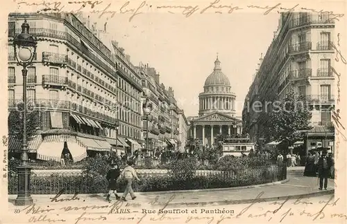 AK / Ansichtskarte Paris Rue Soufflot Pantheon Paris