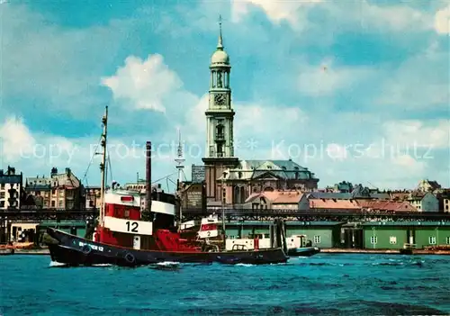 AK / Ansichtskarte Hamburg Hafen Michaeliskirche Hamburg