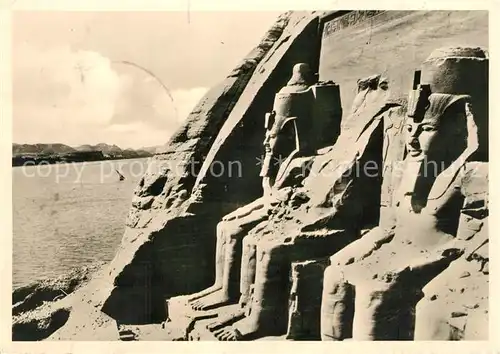 AK / Ansichtskarte Alexandrie_Alexandria Rock Temple of Ramses II Alexandrie_Alexandria