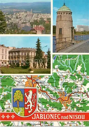 AK / Ansichtskarte Jablonec_nad_Nisou Stadtansichten Autokarte Jablonec_nad_Nisou