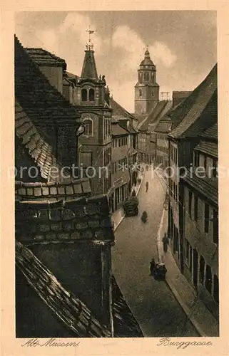 AK / Ansichtskarte Alt_Meissen_Elbe Burggasse Serie Saechsische Heimatschutzpostkarte Folge 4 Nr 4 Alt_Meissen_Elbe