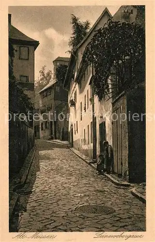 AK / Ansichtskarte Meissen_Elbe_Sachsen Leinewebergasse Serie Saechsische Heimatschutzpostkarte Folge 1 Nr 4 Meissen_Elbe_Sachsen