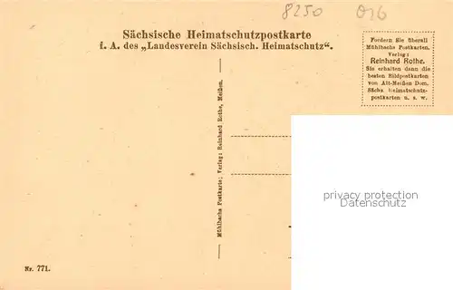 AK / Ansichtskarte Meissen_Elbe_Sachsen Leinewebergasse Serie Saechsische Heimatschutzpostkarte Folge 1 Nr 4 Meissen_Elbe_Sachsen