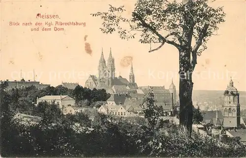 AK / Ansichtskarte Meissen_Elbe_Sachsen Koenigliche Albrechtsburg und Dom Meissen_Elbe_Sachsen