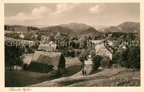 AK / Ansichtskarte Hain_Oybin Panorama Zittauer Gebirge Kupfertiefdruck Silesia Karte Nr 993 Hain_Oybin