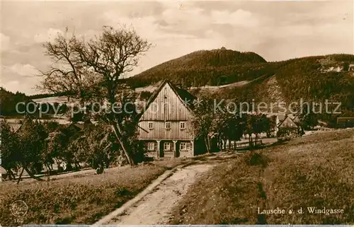 AK / Ansichtskarte Waltersdorf_Zittau Windgasse Blick zum Berg Lausche Lausitzer Gebirge Waltersdorf Zittau