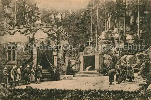 AK / Ansichtskarte Oybin Waldtheater Die Braut von Messina Trauerspiel von Friedrich Schiller Oybin