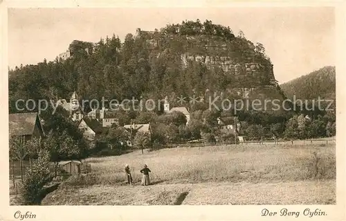 AK / Ansichtskarte Oybin Teilansicht mit Berg Oybin Serie Deutsche Heimatbilder Oybin