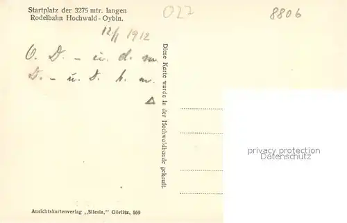 AK / Ansichtskarte Oybin Hochwaldbaude im Winter Eiszapfen Zittauer Gebirge Oybin