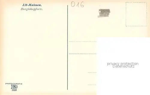 AK / Ansichtskarte Alt_Meissen_Elbe Burglehnpforte Photochromie Alt_Meissen_Elbe