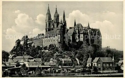 AK / Ansichtskarte Meissen_Elbe_Sachsen Albrechtsburg und Dom Meissen_Elbe_Sachsen