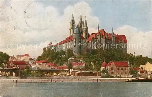 AK / Ansichtskarte Meissen_Elbe_Sachsen Albrechtsburg und Dom Meissen_Elbe_Sachsen