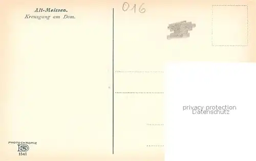 AK / Ansichtskarte Alt_Meissen_Elbe Kreuzgang am Dom Photochromie Alt_Meissen_Elbe