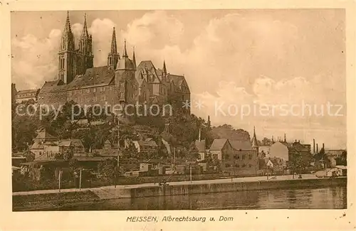 AK / Ansichtskarte Meissen_Elbe_Sachsen Albrechtsburg und Dom Meissen_Elbe_Sachsen