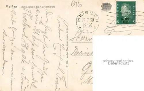 AK / Ansichtskarte Meissen_Elbe_Sachsen Burgbeleuchtung Albrechtsburg mit Dom Nachtaufnahme Meissen_Elbe_Sachsen