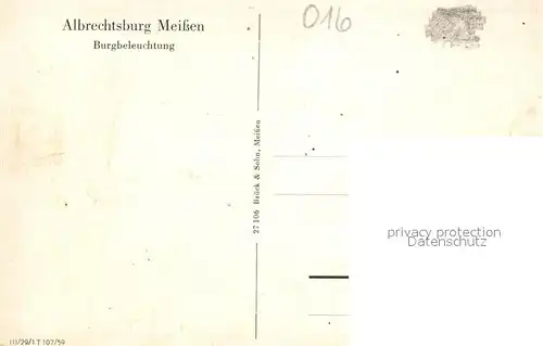 AK / Ansichtskarte Meissen_Elbe_Sachsen Burgbeleuchtung Albrechtsburg mit Dom Nachtaufnahme Meissen_Elbe_Sachsen