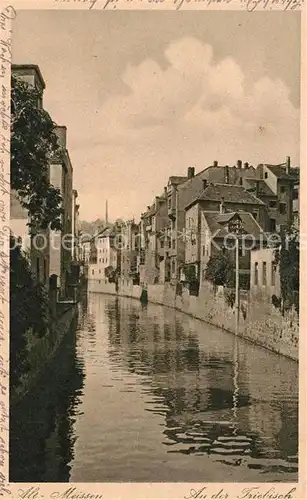 AK / Ansichtskarte Alt_Meissen_Elbe Haeuserpartie an der Triebisch Alt_Meissen_Elbe