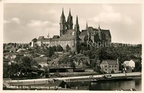 AK / Ansichtskarte Meissen_Elbe_Sachsen Albrechtsburg und Dom Meissen_Elbe_Sachsen