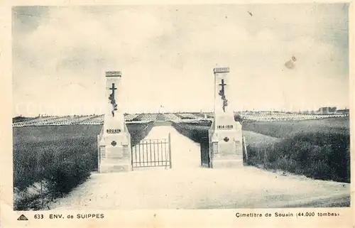 AK / Ansichtskarte Suippes Cimetiere de Souain Suippes