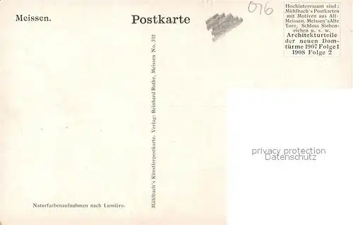 AK / Ansichtskarte Meissen_Elbe_Sachsen Albrechtsburg und Dom Meissen_Elbe_Sachsen