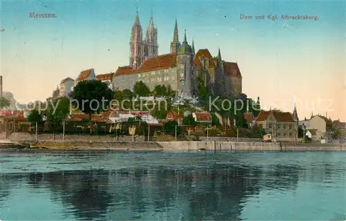 AK / Ansichtskarte Meissen_Elbe_Sachsen Koenigliche Albrechtsburg und Dom Meissen_Elbe_Sachsen