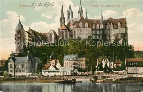 AK / Ansichtskarte Meissen_Elbe_Sachsen Koenigliche Albrechtsburg und Dom Meissen_Elbe_Sachsen