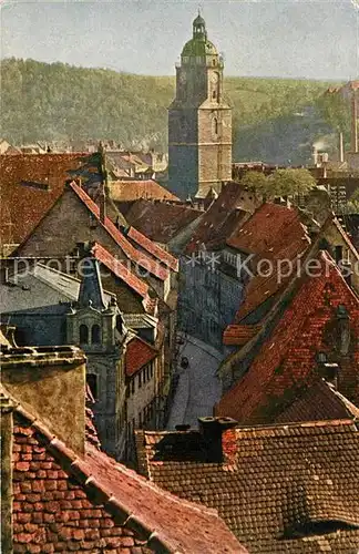 AK / Ansichtskarte Meissen_Elbe_Sachsen Blick ueber die Daecher der Stadt vom Schlossberg aus Kirchturm Meissen_Elbe_Sachsen