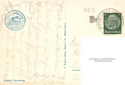 AK / Ansichtskarte Oybin Panorama Blick vom Berg Oybin nach dem Scharfenstein Zittauer Gebirge Oybin