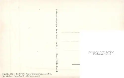 AK / Ansichtskarte Bad_Toelz Isarbruecke mit Marienstift Bad_Toelz