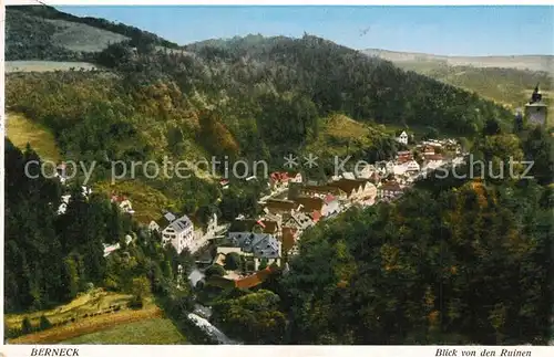 AK / Ansichtskarte Bad_Berneck Panorama Blick von den Ruinen Bad_Berneck