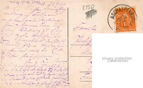 AK / Ansichtskarte Aschaffenburg_Main Partie am Hafen Aschaffenburg Main