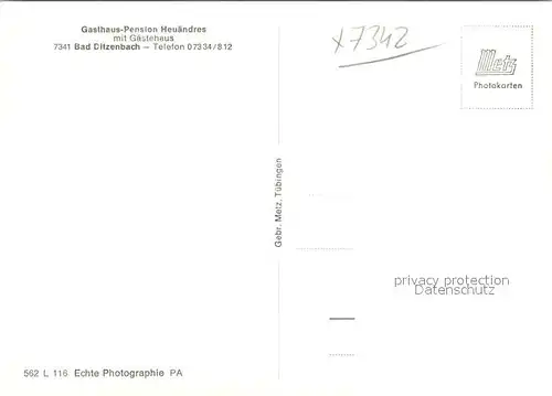 AK / Ansichtskarte Bad_Ditzenbach Gasthaus Pension Heuaendres  Bad_Ditzenbach