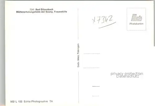 AK / Ansichtskarte Bad_Ditzenbach Muettererholungsheim Frauenhilfe Bad_Ditzenbach