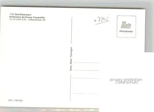 AK / Ansichtskarte Bad_Ditzenbach Muetterheim evangelische Frauenhilfe Bad_Ditzenbach