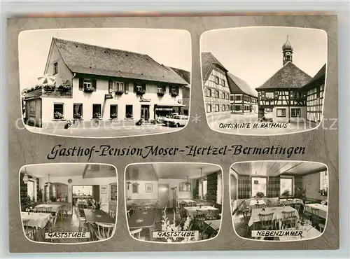 AK / Ansichtskarte Bermatingen Gasthof Pension Moser Hertzel Rathaus  Bermatingen