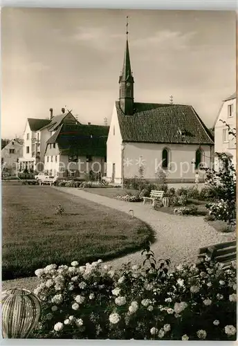 AK / Ansichtskarte Unteruhldingen Kirche Dorfpanorama Unteruhldingen