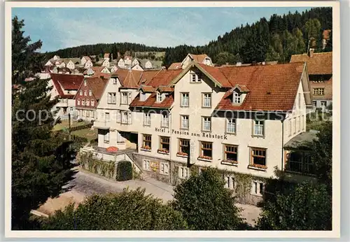 AK / Ansichtskarte Schonach_Schwarzwald Hotel Pension zum Rebstock Schonach Schwarzwald