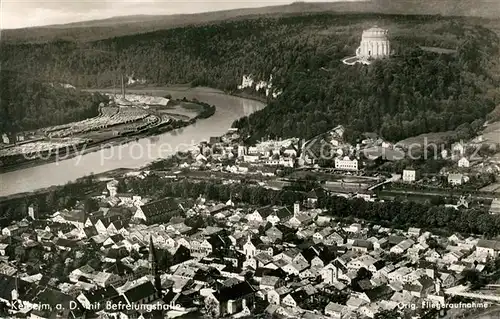 AK / Ansichtskarte Kelheim Fliegeraufnahme Befreiungshalle Kelheim