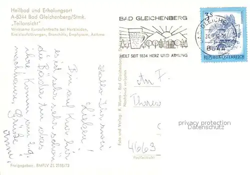 AK / Ansichtskarte Bad_Gleichenberg Fliegeraufnahme Bad_Gleichenberg