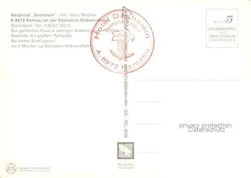 AK / Ansichtskarte Ramsau_Dachstein_Steiermark Berghotel Dachstein Ramsau_Dachstein