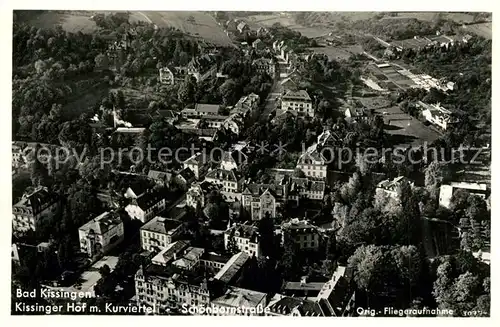 AK / Ansichtskarte Bad_Kissingen Kissinger Hof Kurviertel Schoenbornstrasse Fliegeraufnahme Bad_Kissingen