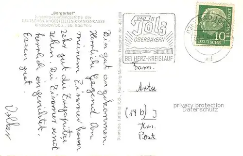 AK / Ansichtskarte Kirchbichl_Bad_Toelz Bergerhof Jugendgesundungsstaette  Kirchbichl_Bad_Toelz