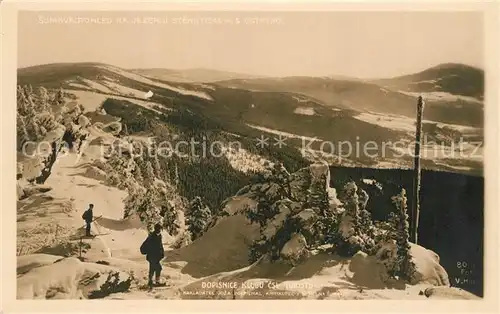 AK / Ansichtskarte Sumava Pohled na Jezerni stehu s Ostryho Sumava