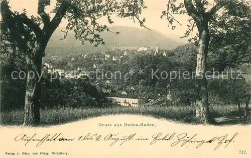 AK / Ansichtskarte Baden Baden Panorama Baden Baden