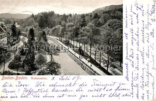 AK / Ansichtskarte Baden Baden Kaiserallee Baden Baden