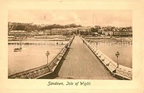 AK / Ansichtskarte Sandown_Isle_of_Wight Schiffbruecke Sandown_Isle_of_Wight
