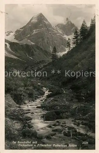 AK / Ansichtskarte Gschnitz_Tirol Im Sandestal mit Gschnitzter und Pflerscher Tribulaun Gschnitz Tirol