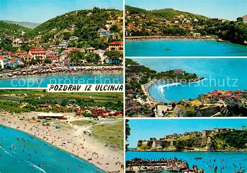 AK / Ansichtskarte Ulcinj Fliegeraufnahme Strand Ulcinj