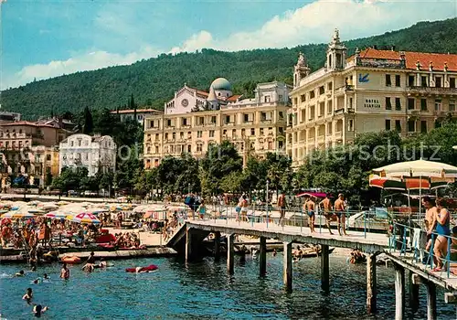 AK / Ansichtskarte Opatija_Istrien Strand  Opatija_Istrien