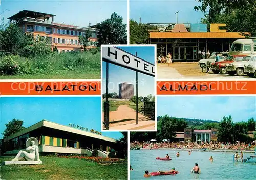 AK / Ansichtskarte Balatonalmadi Strand Skulptur Hotel  Balatonalmadi